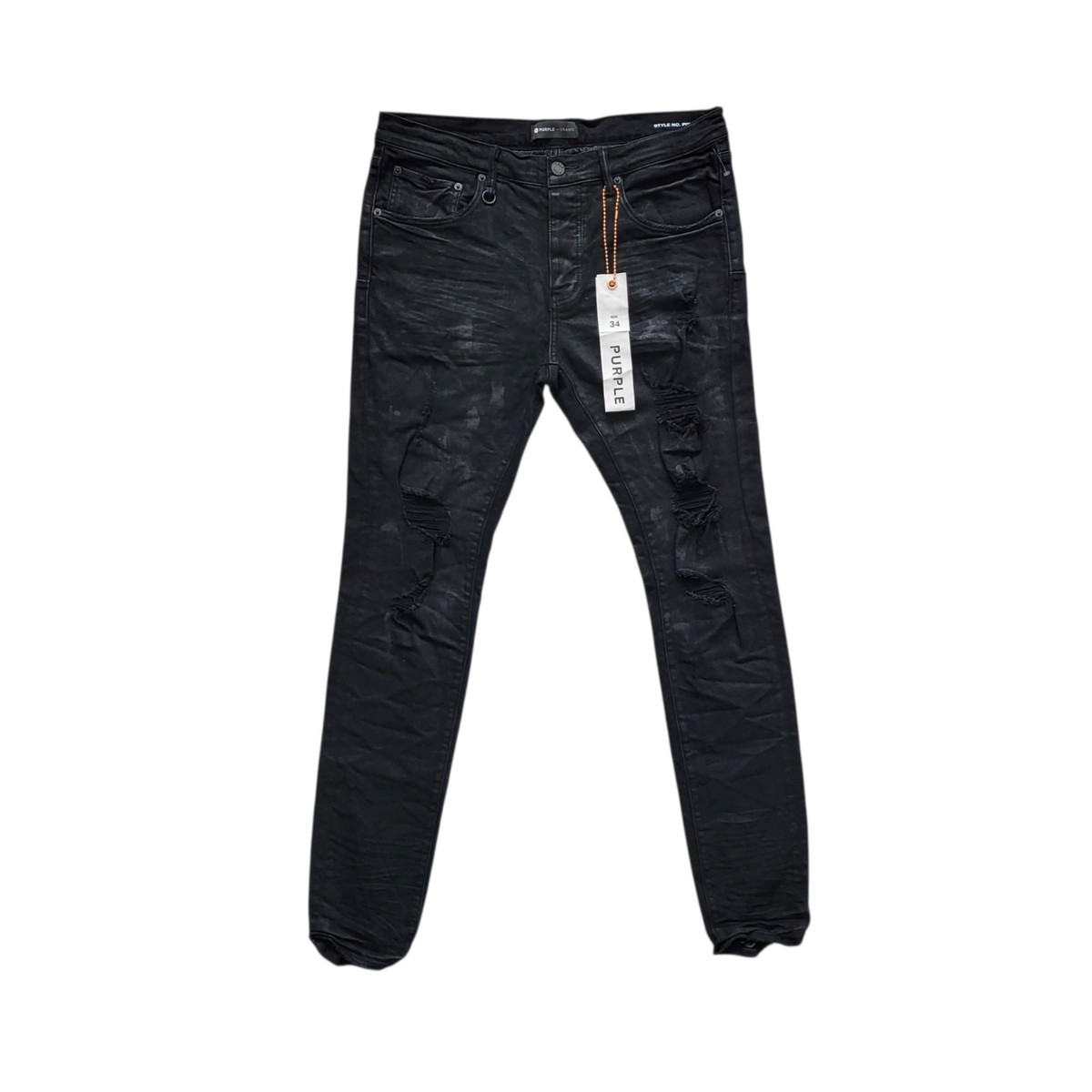 パンツ PURPLE BRAND P001 Black Oil Spill Jeans Purple Brand P001 Skinny Jeans in Black Oil Spill Men's Size 34 | eBay