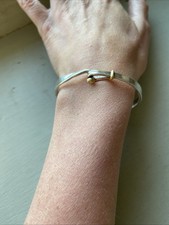 Georg Jensen 204 Torun Bangle Sterling Silver & 18K Gold 2Tone Bracelet