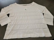 NWT Loft White, Linen Rayon, 3/4 Sleeve, Thin Summer Sweater, Size M