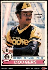 1979 O-Pee-Chee #359 Derrel Thomas Signed as Free Agent 11-14-78 6 - EX/MT