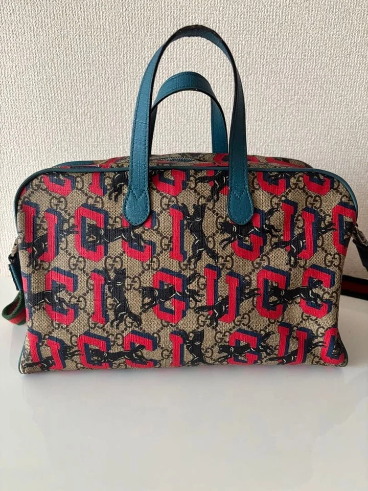 GUCCI Children's Shoulder Bag Children's GG Print Wolf Dog Handbag Tote Bag - Image 2 of 4