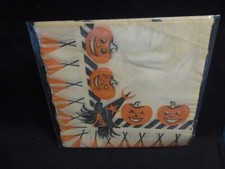 2 VTG. ANTIQUE HALLOWEEN CREPE PAPER NAPKINS