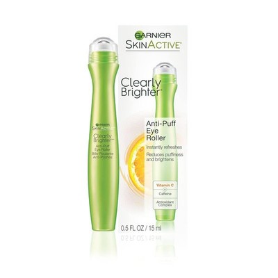 Garnier Clearly Brighter Anti-Puff Eye Roller, Dark 0.5 Fl Oz (Pack of 1) 