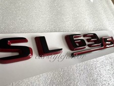 SL63s AMG Emblem GLANZ SCHWARZ & ROT Heck Boot Badge Logo Typenschild Mercedes R232