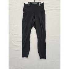 Members Mark Everyday High Rise Ankle Leggings Black Pockets Size M LASS4235-13