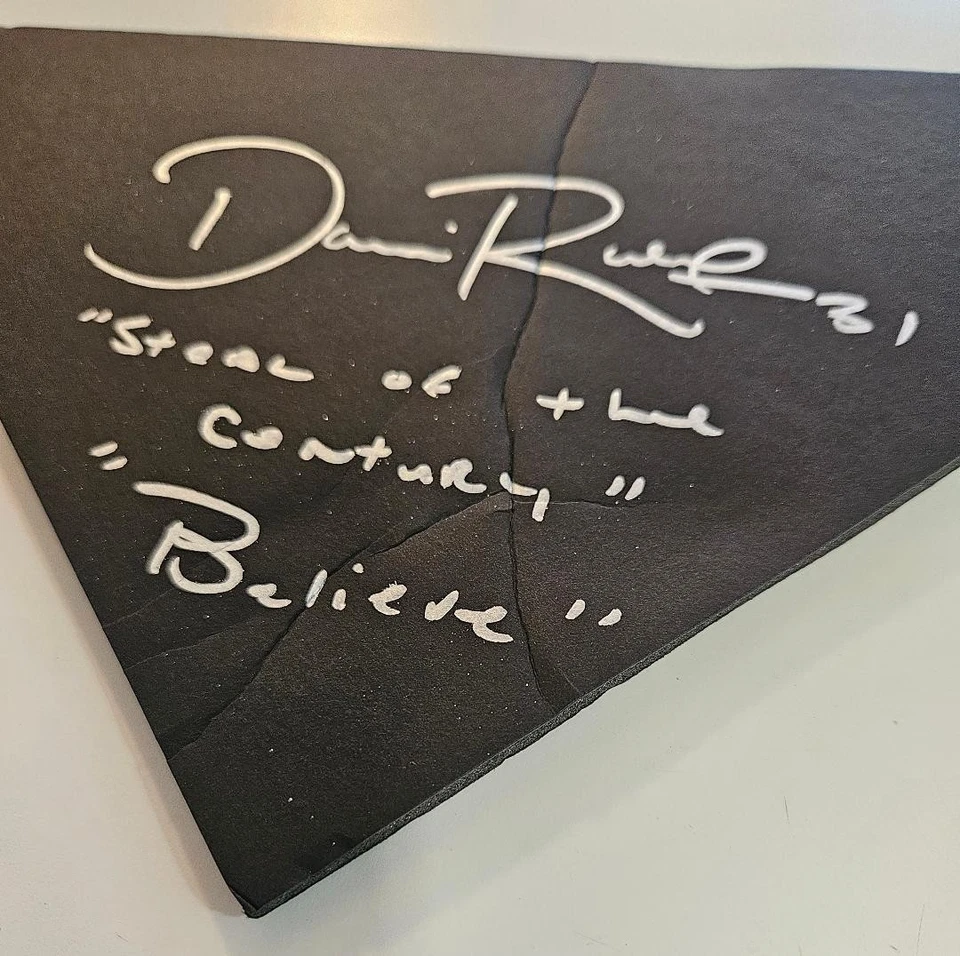 DAVE ROBERTS SIGNED FOAM CORE 4x WORLD SERIES BOSTON RED SOX LA DODGERS PROOF - Image 2 of 3