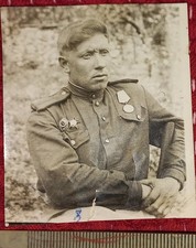 Photo of a WWII  from the Red Army, Germany, 1945, signed(A29 ?)