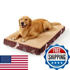 CAPT.SNOOZE Orthopedic Dog Bed 35x22 Sherpa Chocolate