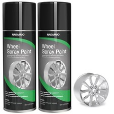 Aluminum Wheel Spray Paint Semi-gloss 2 Cans 13 Oz Each - For Car Rims