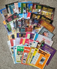 Lot of 75 Beer Cans & Brewery Collectibles Magazines BCCA & Beer Can Monthly Mag