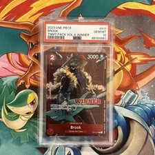 BROOK WINNER - TURNIER PACK VOL.4 - ONE PIECE PROMO 2023 ST01-011 PSA 10