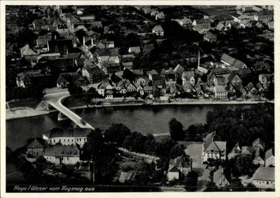 Ak Hoya an der Weser, Luftaufnahme - 11333948