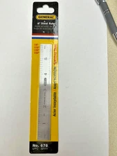 GENERAL TOOLS 676 STAINLESS STEEL RULER SCALE 1/8,1/16,1/32,1/64" READING