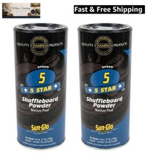 Speed Five Star Shuffleboard Powder Wax Medium-Slow Speed for 12-16 Foot Ta...