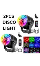 2pcs Ball Party Magic Light LED Disco RGB Rotating Club DJ Stage Lights Remote
