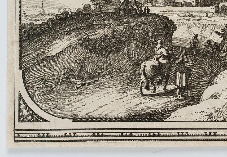 Z. ROMAN (17.Jhd), Alte Ansicht von Scherpenheuvel, um 1660, Rad. Barock - Bild 4 von 4