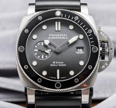 Panerai 1288 Submersible 44mm WARRANTY Complete Grey Dial PAM01288 eBay Live