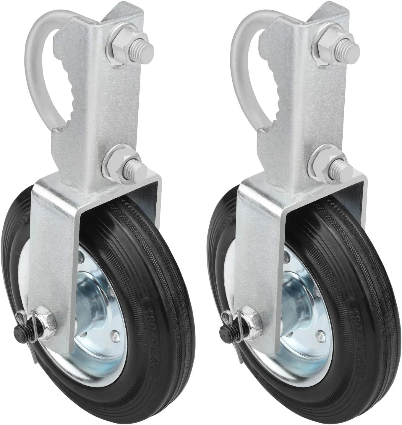 Mofeez Gate Wheel for Metal Swing with 1-5/8" Thru 2" 2 Pack, Silver