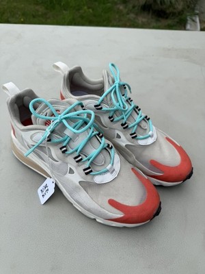 Nike Mens Air Max 270 React AO4971-200 Gray Orange Teal Shoes Sneakers Size 7.5