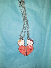 Pink Hello Kitty Best Friends Necklace 2 Pack 24 Inch Chain Bestie gift