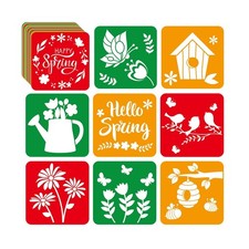 36pcs Spring Drawing Stencils for Kids 8 Inch Sidewalk Chalk Stenci... Fast Ship