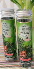 TWO Scentsicles White Winter Fir Scented Ornaments w/ Hooks- Each Has 6 Sticks 