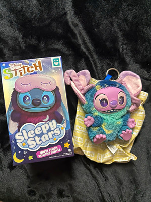 Disney Stitch Sleepy Stars Angel Vinyl Plush Keychain w/ Box (Series 6)