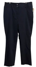Lane Bryant Pants Womens 18 Regular Black Straight High Rise Flex Waistband Work