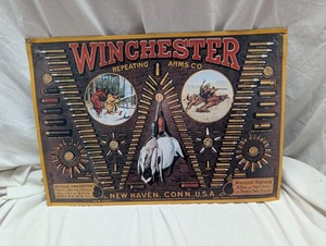 WINCHESTER Repeating Arms Co Shell Ammunition Display ad ©1991 Metal Sign