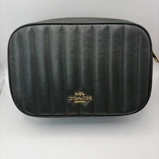 Coach Jes Crossbody camera Bag, Puffy Linear Quilting Green C1569, Gold Hardware