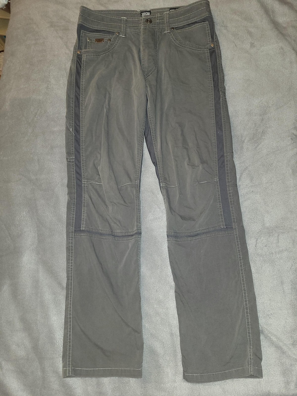 Kuhl Pants Mens 30x30 Gray Radikl Stretch Cargo Hiking Outdoor Canvas Work