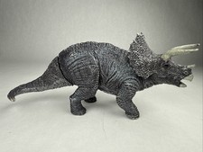 Mattel Dinosaur Triceratops Gray Pretend Toy Jurassic Park Neck Tail Move World
