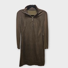 J McLaughlin Bedford Women's Brown Quarter Zip Long Sleeve Dress XS Catalina
