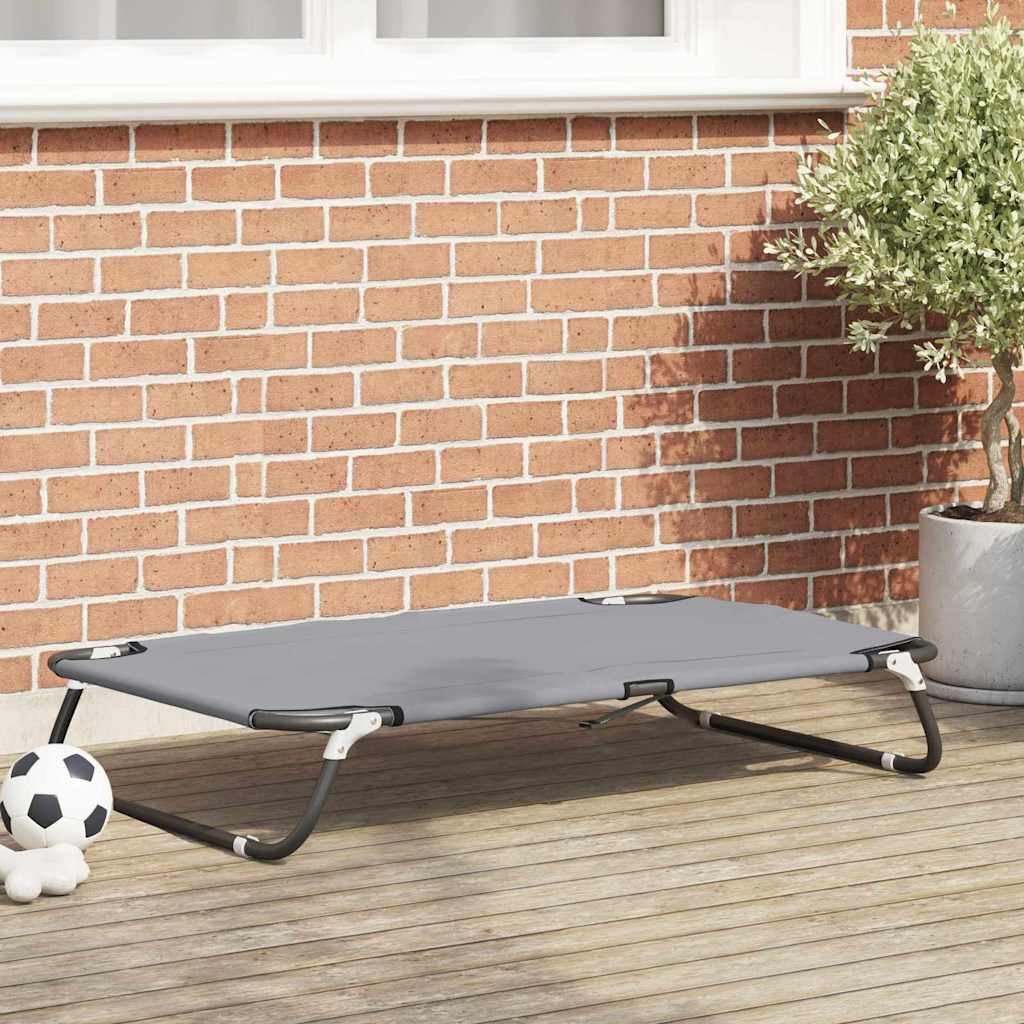 Cuccia Letto per Cani Grigio Acciaio 90x55x18 cm - Comfort per Casa