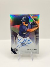 2015 Bowman's Bowmans Best Trent Grisham Clark #B15-TC On Card AUTO RC ROOKIE . rookie card picture