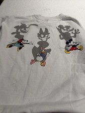 Disney Mickey & Friends Characters  Spooky Shadows Halloween Sweatshirt White XL