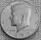 1- 1977 S Kennedy half dollar coin