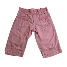 Vintage 90s OshKosh B'Gosh Toddler Girls Pull On Pants Size 2T Floral Lace Trim
