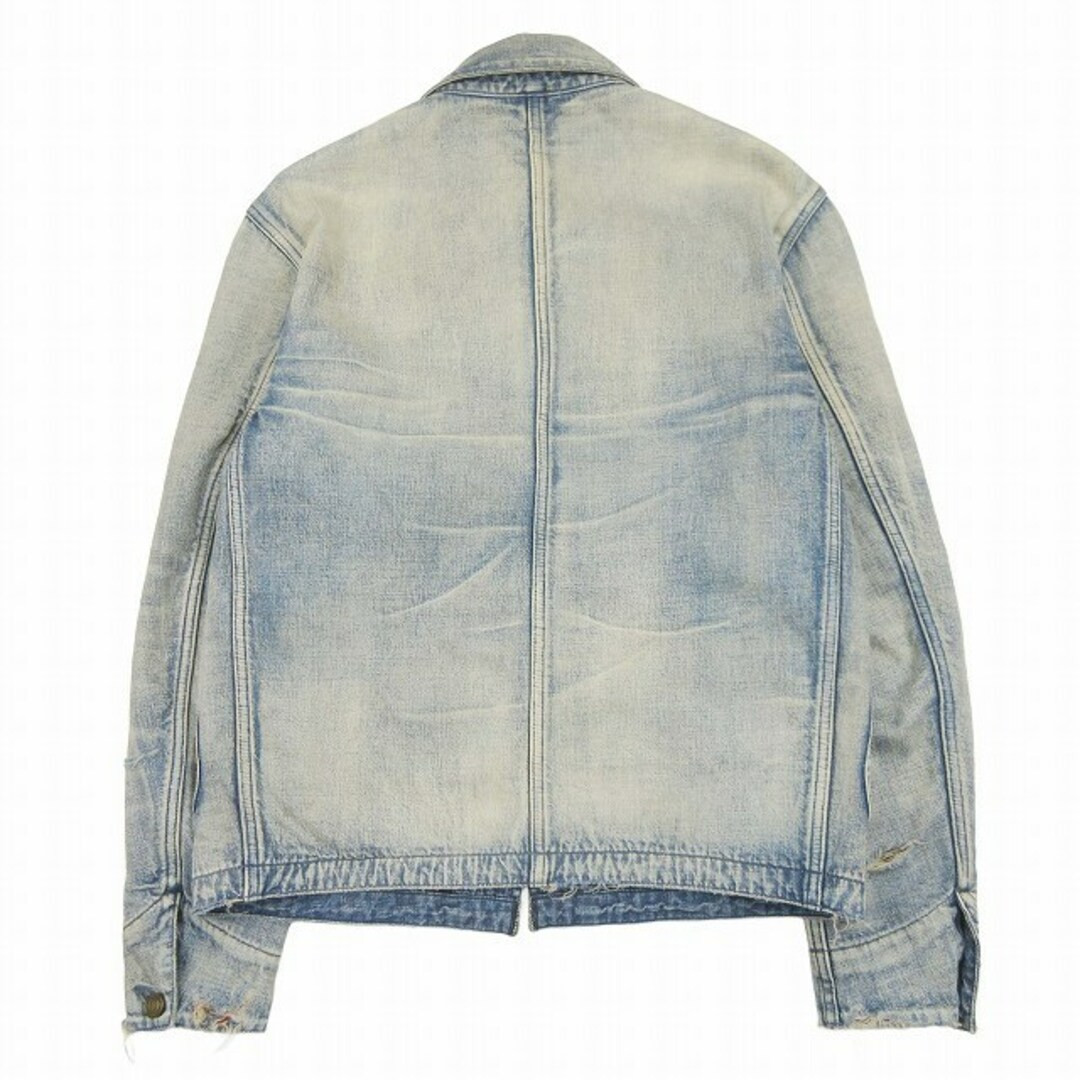 Giacca denim 20AW Saint Laurent Paris lavorazione vintage bordo 625282 usata ad42