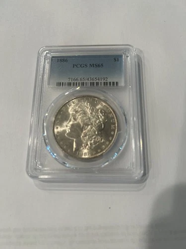 1886 PCGS ms65 morgan silver dollar