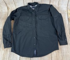 Mens 5.11 Tactical Series Black Long Sleeve Button Utility Shirt Size Medium