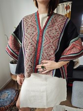 Alpaca Wool Poncho  Unisex One size  Ancestral Design  Handmade in Peru