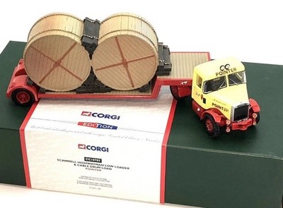 CORGI SCAMMELL HIGHWAYMAN LOW LOADER & CABLE DRUM LOAD POINTER 1/50 CC10703 NEUWERTIG