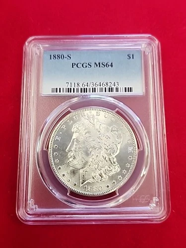 1880-S Morgan Silver Dollar PCGS MS64 S$1 San Francisco