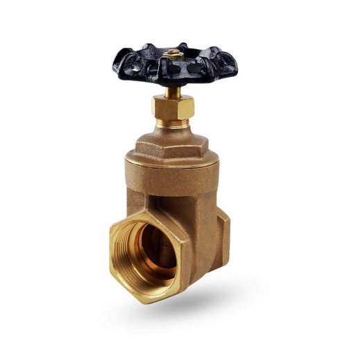 429U256 Heavy Duty Gate Valve Wheel Handle Water Shutoff 3/4 In. FIP Brass