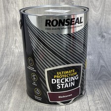 Ronseal Decking Paint Stain Ultimate Protection Extra Tough Blackcurrant 5L