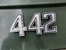 1969-1972 Olds Cutlass 442 Trunk Lid Emblem W Hardware Deck Lid Original Gm 1969-1972 Olds Cutlass 442 Trunk Lid Emblem W Hardware Deck Lid Original Gm
