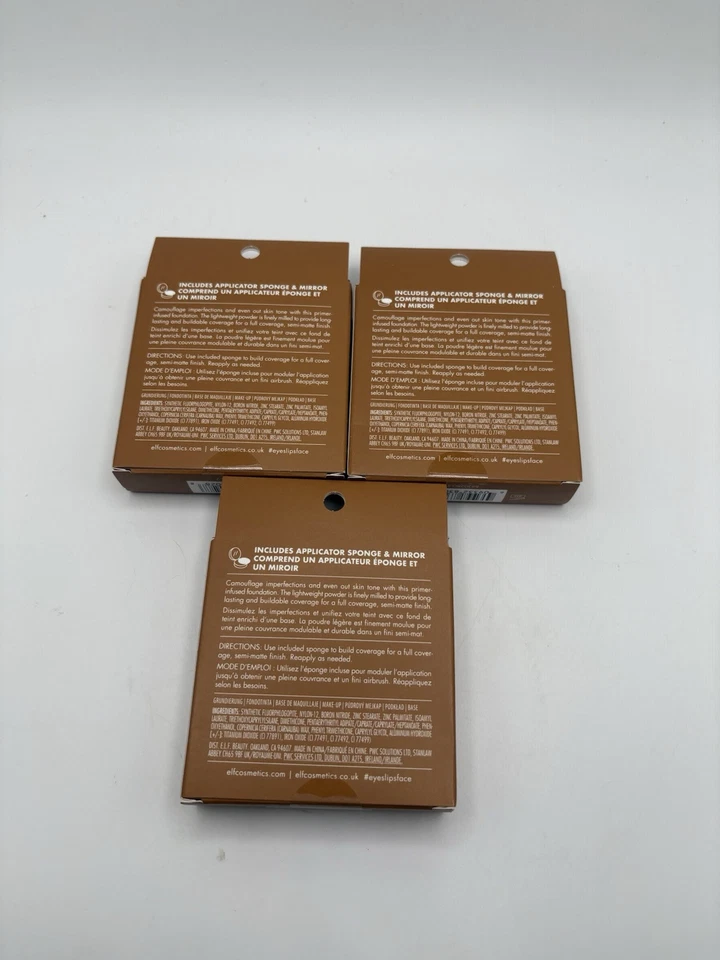 New 3x elf Camo Powder Foundation .28oz 8g Tan 450 W Bronze Lot Of 3 - Image 2 of 4