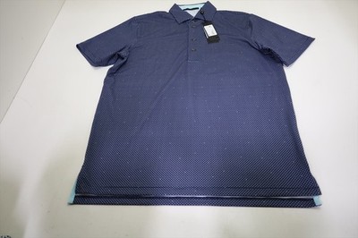 Greyson Golf Beacon Polo Mens Size Medium Maltese Blue Regular New INV13098269