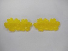 Vintage Goody Set of 2 Yellow Flower Snap Tight Barrettes Hair Clip 1970s 1980s